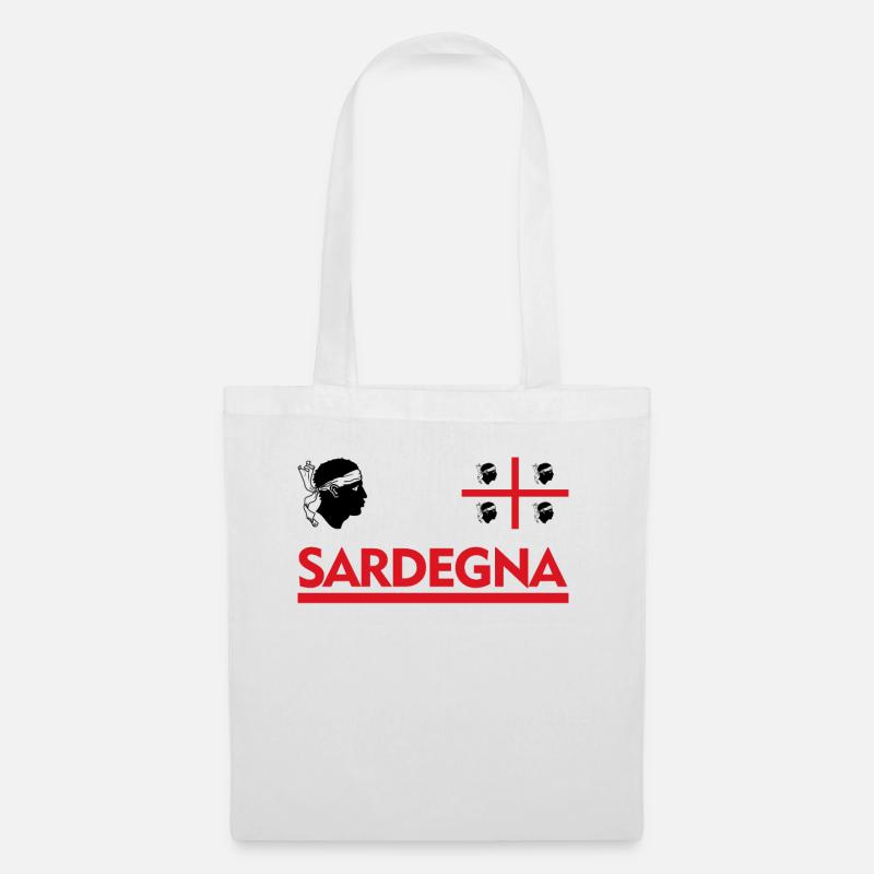 Sardinien Sardegna Kopf Sardinia - Stoffbeutel - Weiß