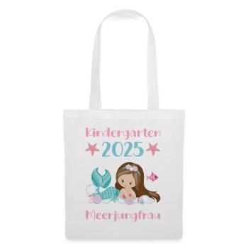 kiKindergarten 2025 Mädchen Geschenk Kita 2025 Dek - Stoffbeutel - Weiß - Vorne