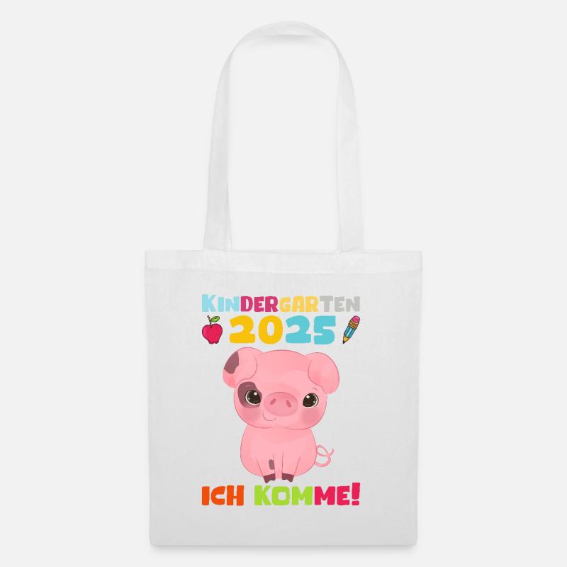 kiKindergarten 2025 Kinder Geschenk Kita 2025 Deko - Stoffbeutel - Weiß
