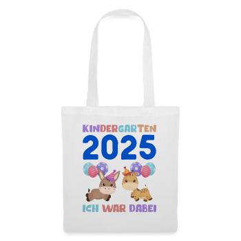 Kindergarten 2025 Kinder Geschenk Kita 2025 Deko - Stoffbeutel - Weiß - Vorne
