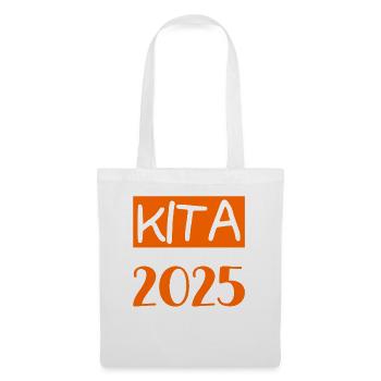 Abschied Kindergarten 2025 Geschenk Mädchen Jungen - Stoffbeutel - Weiß - Vorne