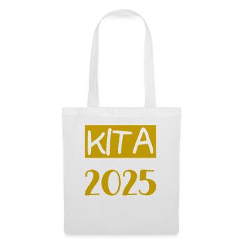 Abschied Kindergarten 2025 Geschenk Mädchen Jungen - Stoffbeutel - Weiß - Vorne