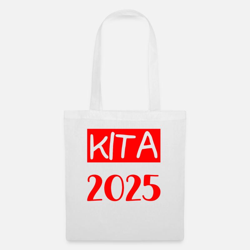 Abschied Kindergarten 2025 Geschenk Mädchen Jungen - Stoffbeutel - Weiß
