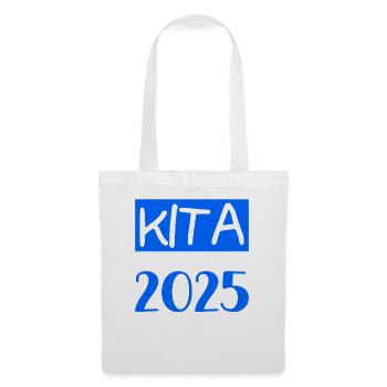Abschied Kindergarten 2025 Geschenk Mädchen Jungen - Stoffbeutel - Weiß - Vorne
