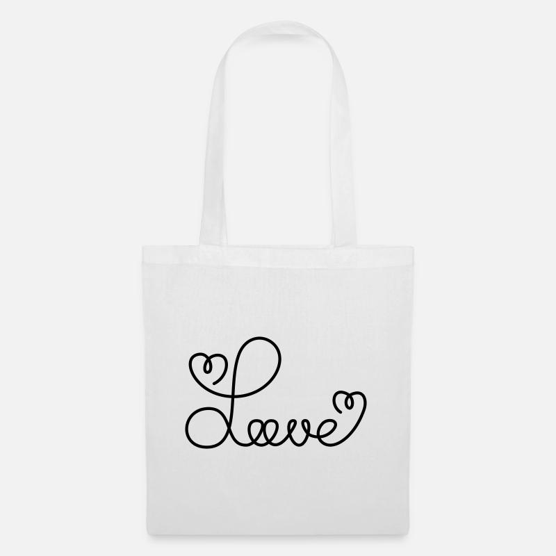 Love - Stoffbeutel - Weiß