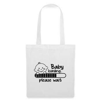 Baby Loading T Shirt - Stoffbeutel - Weiß - Vorne
