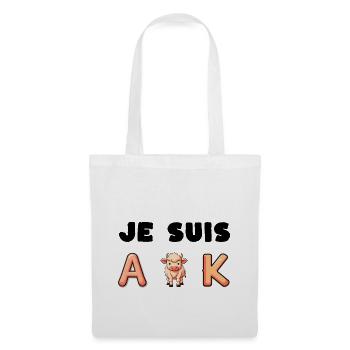 rébus sur le métier "Je suis avocat" - Sac en tissu - blanc - Devant