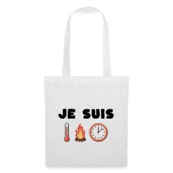 Rébus métier « Chauffeur » - Sac en tissu - blanc - Devant