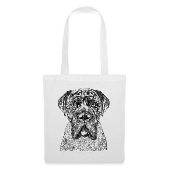 Portrait d’un chien boxer dans un style comique - Sac en tissu - blanc - Devant