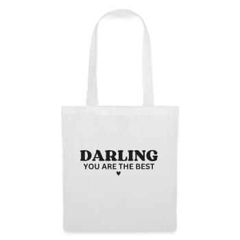 Chérie, tu es la meilleure - Sac en tissu - blanc - Devant