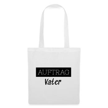 Auftrag Vater Familie Lustig Geschenk - Stoffbeutel - Weiß - Vorne