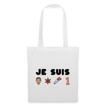 Rébus métier « Mécanicien » - Sac en tissu - blanc - Devant