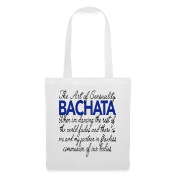 Bachata L'Art de la Sensualité. Chemise de danse bachata - Sac en tissu - blanc - Devant