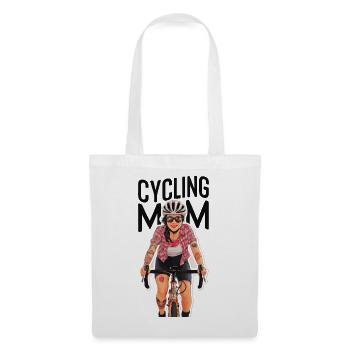 Vibrant Cycling Mum Illustration - Tote Bag - white - Front