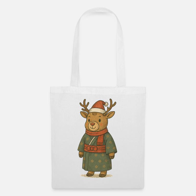Koro das Weihnachtsreh - Stoffbeutel - Weiß