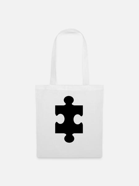 puzzle_2 - Stoffbeutel - Weiß