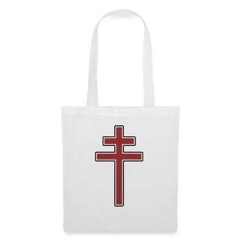 Lothringer Kreuz - Stoffbeutel - Weiß - Vorne
