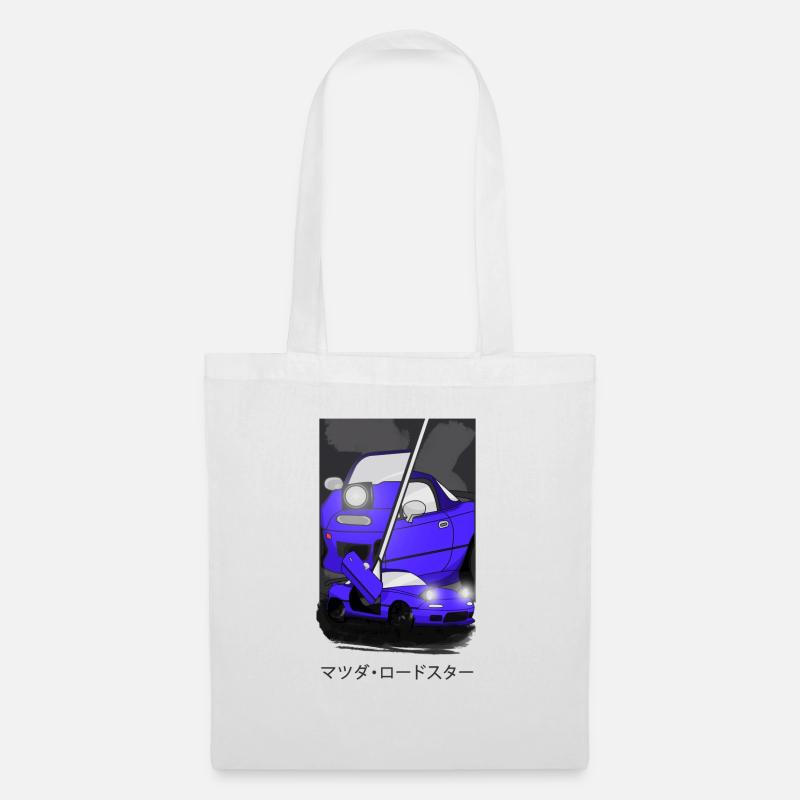 CAR COMIC BLUE - Tote Bag - white