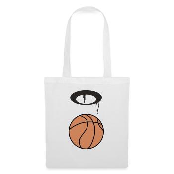 Ballon de basket 5 0 Plan de travail 1 - Sac en tissu - blanc - Devant