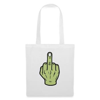 Middle Finger Hand Icon - Tote Bag - white - Front