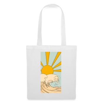 Sun and Waves - Sac en tissu - blanc - Devant