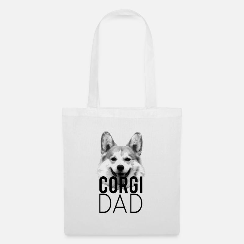 Corgi Dad - Hunde Papa Geschenk - Stoffbeutel - Weiß