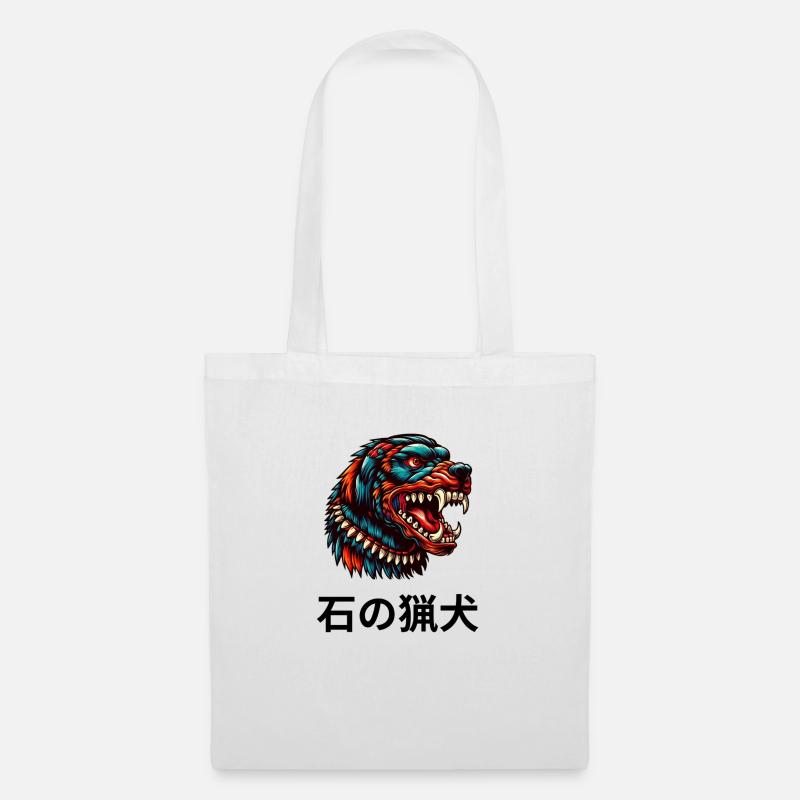 Steinhund - Kaiju - Stoffbeutel - Weiß