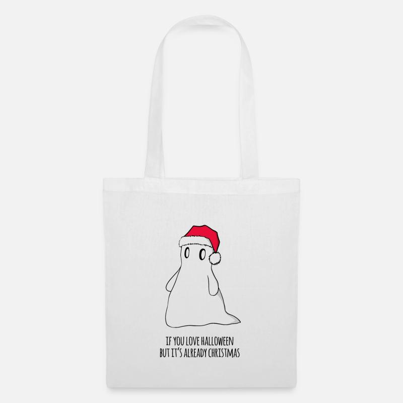 Halloween vs Christmas - Stoffbeutel - Weiß