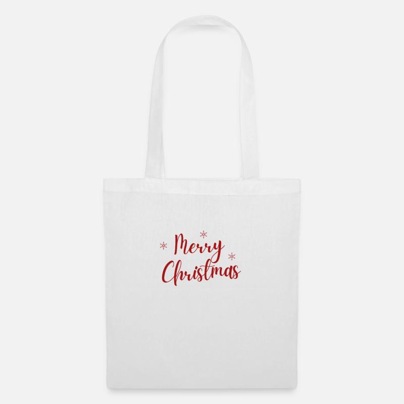 Merry Chrismas - Stoffbeutel - Weiß