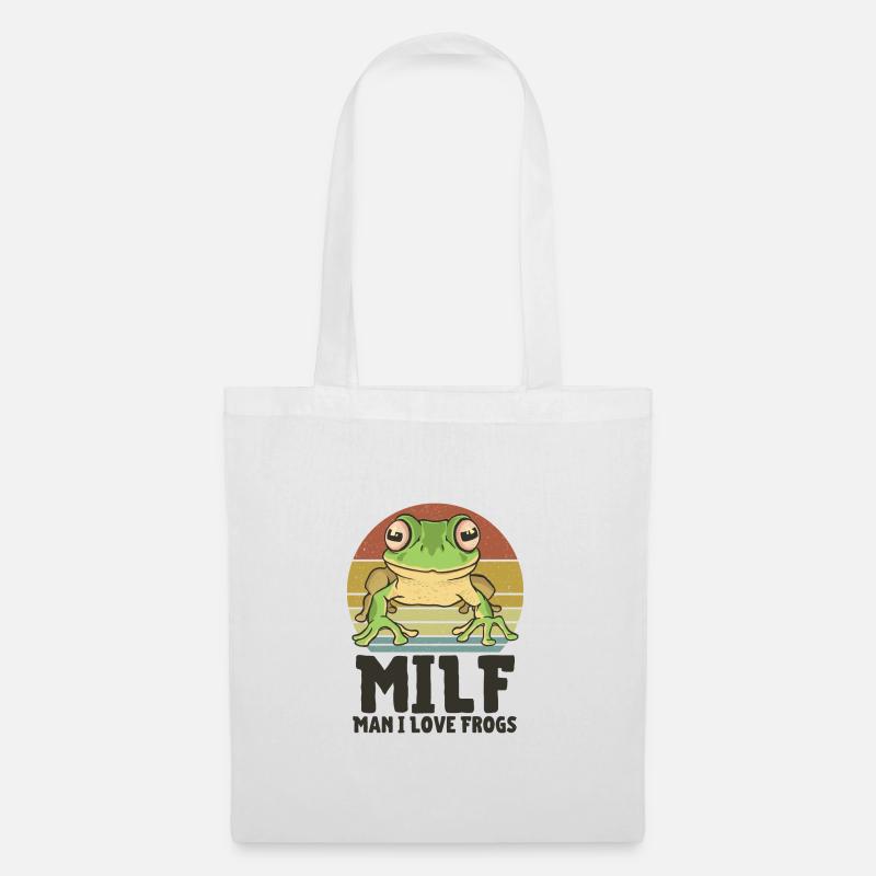 Frosch - Stoffbeutel - Weiß