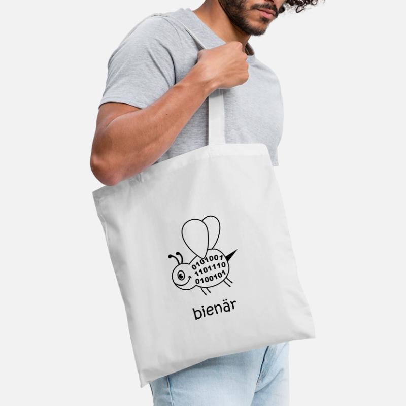 binary, binary system, bee, bienary, binary Tote Bag