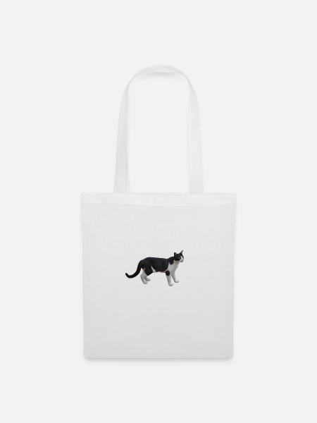 cat katze - Stoffbeutel - Weiß
