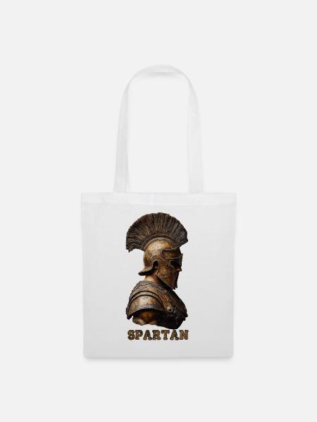 Antiker Spartan Krieger  - Stoffbeutel - Weiß