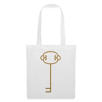 Ornement de clé vintage élégant - Sac en tissu - blanc - Devant