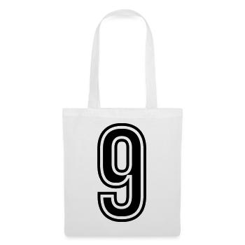9 Symbole numérique - Sac en tissu - blanc - Devant
