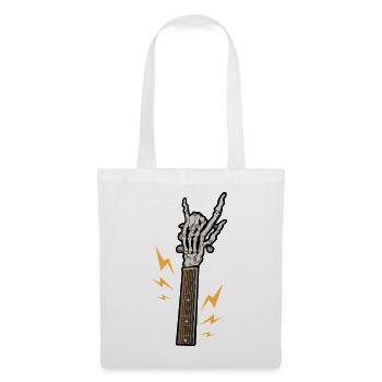 Gitarre Skelett Rock - Stoffbeutel - Weiß - Vorne