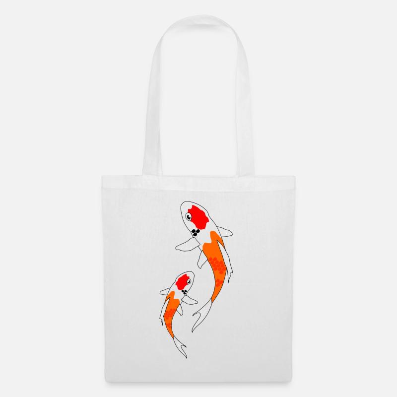 Koi orange - Stoffbeutel - Weiß