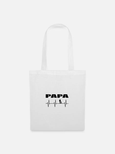 Papa - Stoffbeutel - Weiß