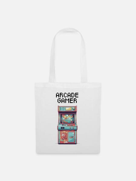 Arcade Gamer - dunkel - Stoffbeutel - Weiß