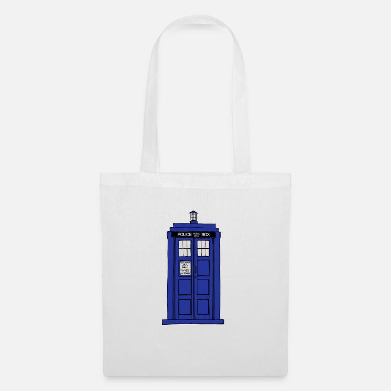 Tardis Dr Who - Stoffbeutel - Weiß