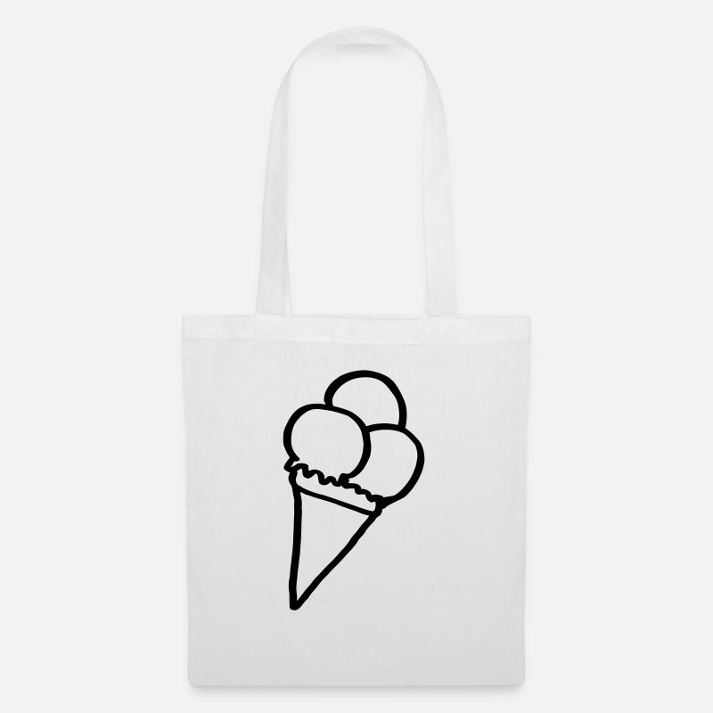 Eiscreme - Stoffbeutel - Weiß