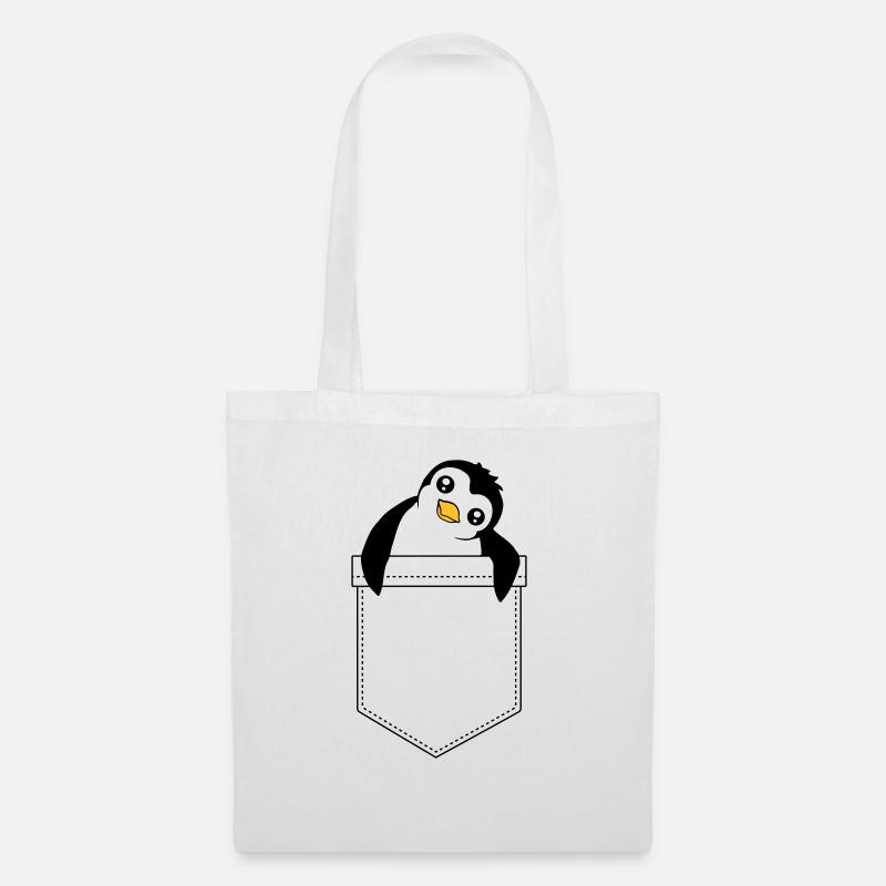 Süßer Kleiner Pinguin Brusttasche Reise Tasche - Stoffbeutel - Weiß