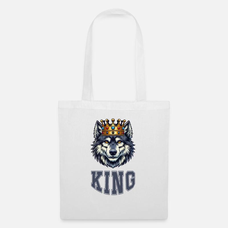 wolf king - Stoffbeutel - Weiß