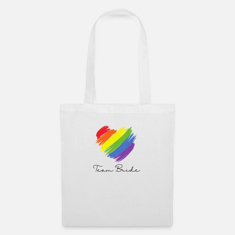 Team Bride - Pride Edition - Stoffbeutel - Weiß