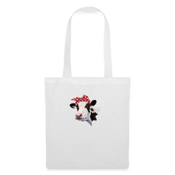 Bandana de vache - Sac en tissu - blanc - Devant