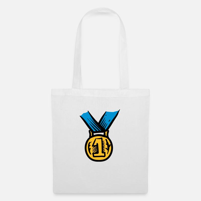 Medaille - Stoffbeutel - Weiß