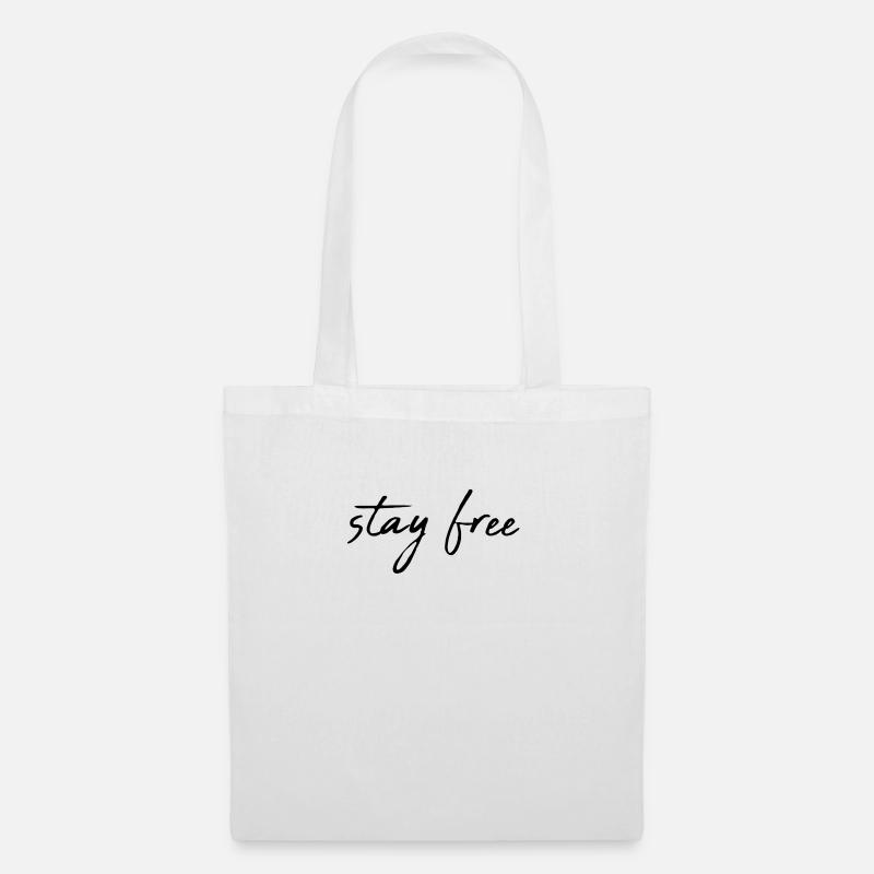 Stay free - Stoffbeutel - Weiß