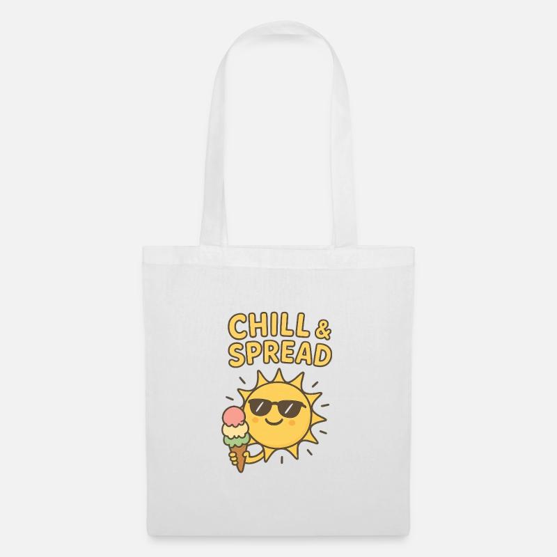 Chill & Spread Sonne Eis Spaß - Sac en tissu - blanc