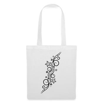 Tattoo ornament with flowers and stars. - Tote Bag - white - Front
