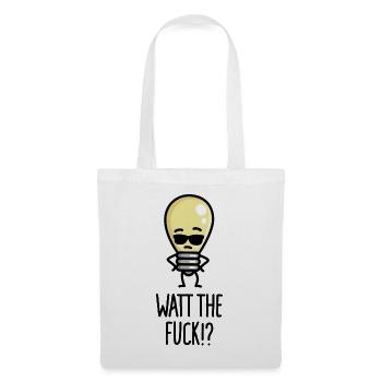 What the fuck funny light bulb pun Watt WTF - Tote Bag - white - Front